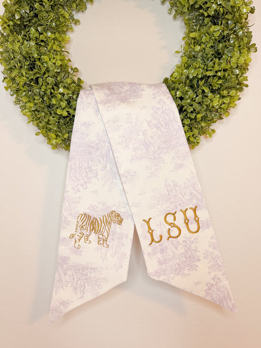 LSU wreath sash