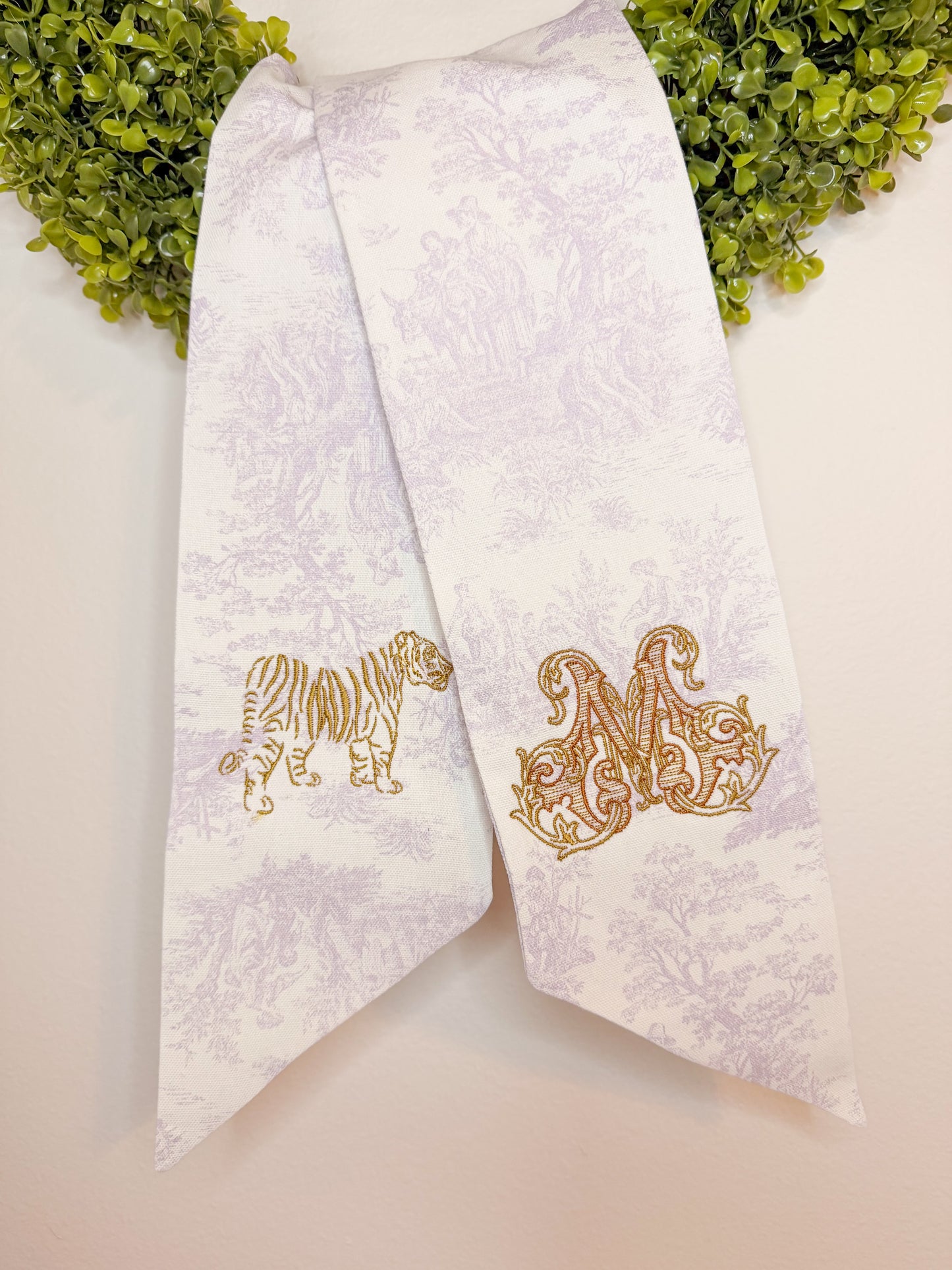 LSU wreath sash