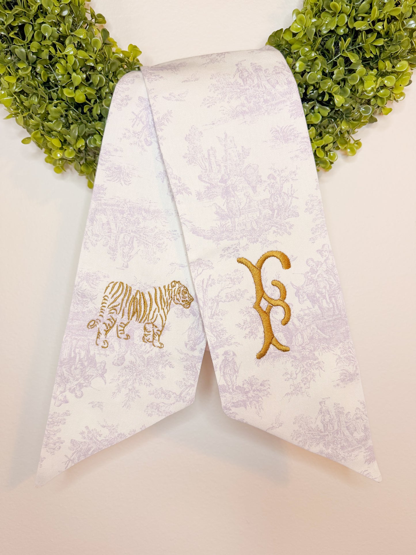 LSU wreath sash