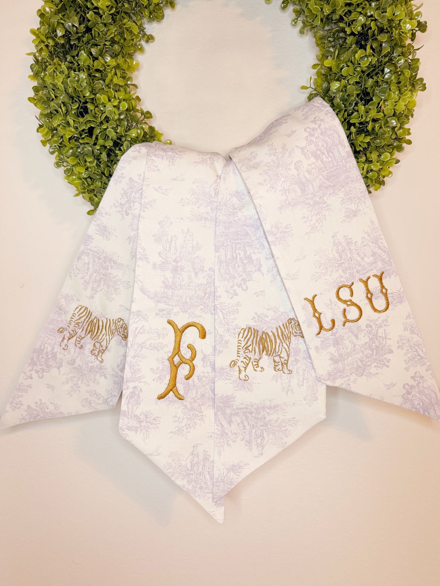 LSU wreath sash