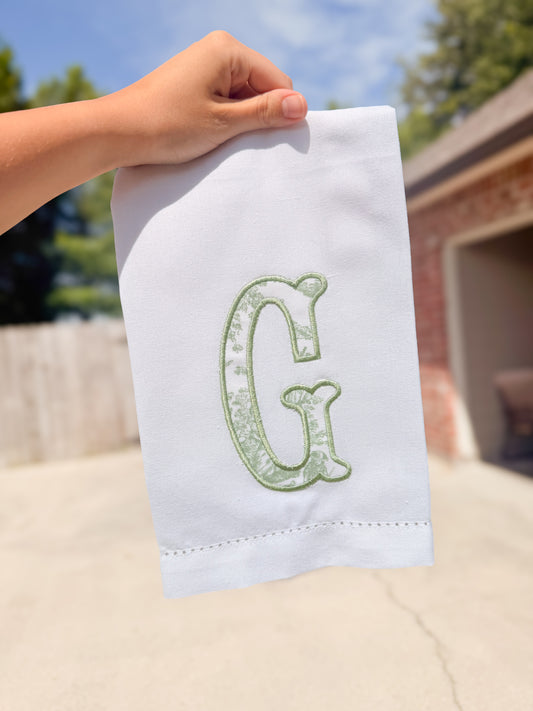 Appliqué hemstitch napkin